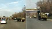 Военную технику завозят в Алматы из-за карантина