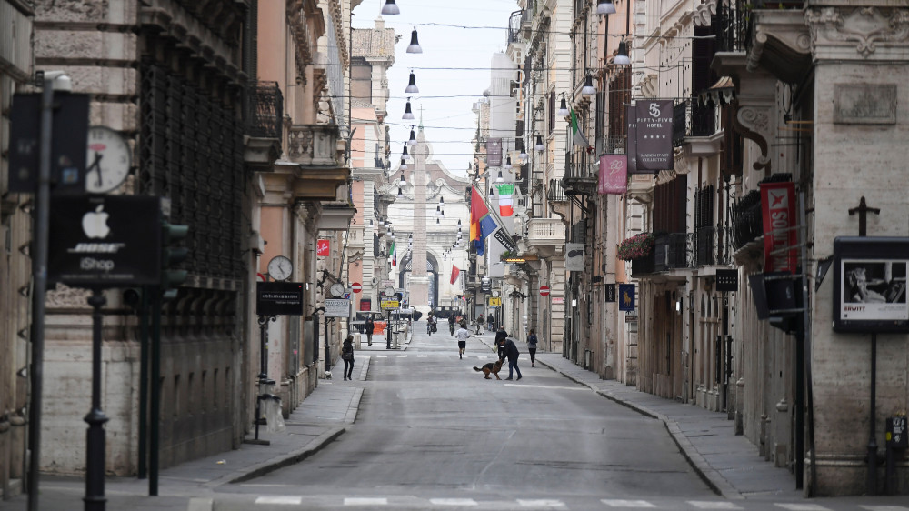 Опустевшая из-за коронавируса улица в Италии. © Reuters