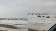 Танки возле Аягоза попали на видео