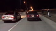 Ночные гонки на BMW сняли на видео в Капшагае