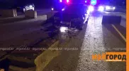 Авто врезалось в только что установленный блокпост в Уральске