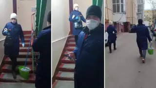 "Сфотографировались и ушли". Российское видео дезинфекции приняли за казахстанское