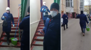 "Сфотографировались и ушли". Российское видео дезинфекции приняли за казахстанское