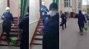 "Сфотографировались и ушли". Российское видео дезинфекции приняли за казахстанское