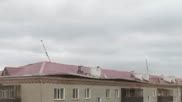 Крыши сорвало ветром в Кокшетау