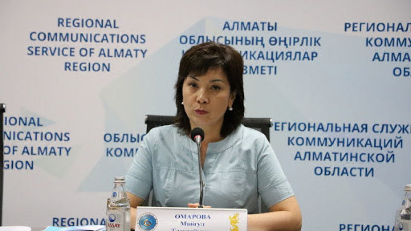 Руководитель управления образования Алматинской области Майгуль Омарова.