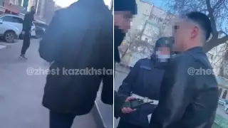 "Че докопался?" Матерившегося на полицейского мужчину арестовали в Нур-Султане
