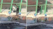 Еще один конфликт мужчин с полицейским попал на видео близ Нур-Султана