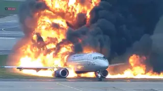 Опубликовано полное видео авиакатастрофы в Шереметьево