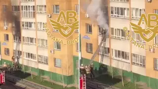 Балкон многоквартирного дома загорелся в Нур-Султане