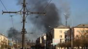 Клубы черного дыма над ТЭЦ сняли на видео жители Темиртау