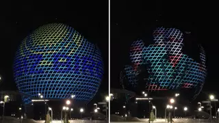 На сфере EXPO появилось изображение врачей