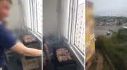 Жарившего шашлык на балконе многоэтажки мужчину задержали в Павлодаре