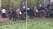 Автомобиль столкнулся с военным КамАЗом в Нур-Султане