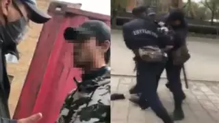 Конфликт карагандинца с гвардейцами: появилось полное видео