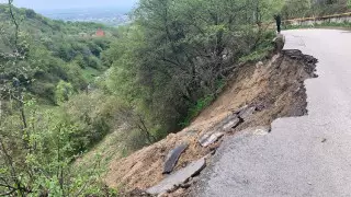 Оползень снова сошел в районе санатория "Айнабулак" в Алматы