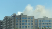 Дымящийся ЖК сняли на видео в Нур-Султане