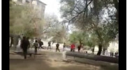 Потасовку со звуками выстрелов сняли на видео в Байконуре 