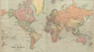 Пользователей удивила найденная карта мира 1922 года, где нет "Казахстана"