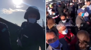 Пытавшихся попасть в карантинный Алматы сняли на видео у блокпоста