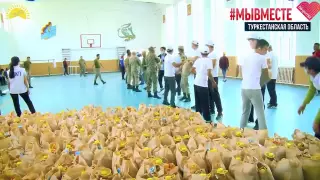 Более 400 тонн гуманитарной помощи направили в Туркестанскую область - Байбек