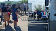 Жители пригорода штурмуют блокпосты, пытаясь попасть в Алматы