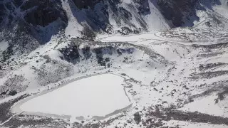 Моренные озера в горах Алматы сняли с воздуха