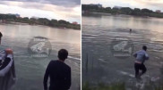 Спасение тонущего карагандинца попало на видео