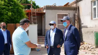 Мамин проинспектировал восстановительные работы в Мактааральском районе