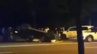 Внедорожник перевернулся при обгоне в Алматы