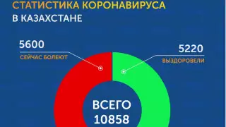 Инфографика по коронавирусу в Казахстане: прирост 90 процентов за неделю в ВКО