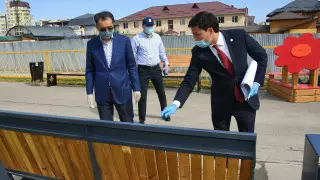 Сагинтаев ознакомился с реализацией проектов по улучшению Алатауского района