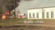 В Атырау горит автоцистерна. Есть пострадавший