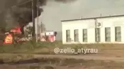 В Атырау горит автоцистерна. Есть пострадавший
