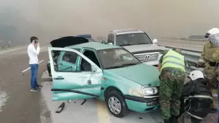 Капшагайскую трассу перекрыли. В густом дыму со свалки столкнулись 8 машин