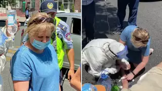 Спасение пострадавшей в ДТП алматинки попало на видео