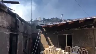 Цех горел в районе барахолки в Алматы