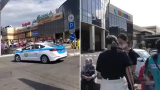 Людей эвакуируют из крупного ТРК в Алматы