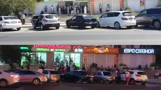 Жители Актау днем и ночью стоят в очередях в аптеки