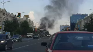 Кровля дома загорелась в Нур-Султане