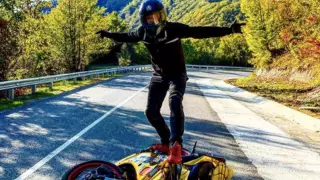 Появилось видео момента гибели мотоблогера Diablo R1 в России