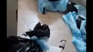 Лежащие на полу трупы в мешках сняла на видео сотрудник морга в ЗКО