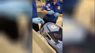 Парень до конца сохранил интригу при досмотре багажа и прославился