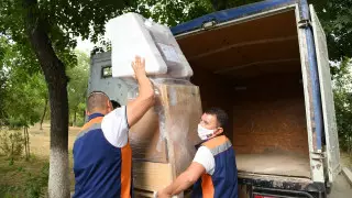 Шымкентским больницам передали два немецких аппарата ИВЛ