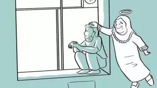 Сидел за окном 2-го этажа ради умирающей матери. История мужчины растрогала Сеть