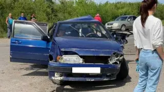 Появилось видео смертельного ДТП с участием патрульного авто в Костанайской области