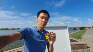 Столичный художник создал портрет Ушкемпирова из кубиков Рубика