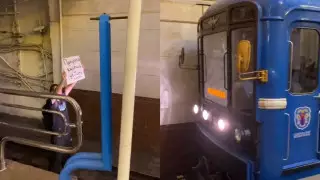 "Прекратите калечить и убивать!" Протестующий перекрыл ветку метро в Минске