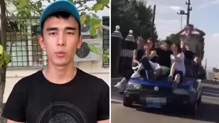 5 человек посадил на крышу и капот авто водитель в Жамбылской области