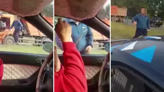 Ударил ломом по стеклу: дорожный конфликт сняли на видео в Нур-Султане